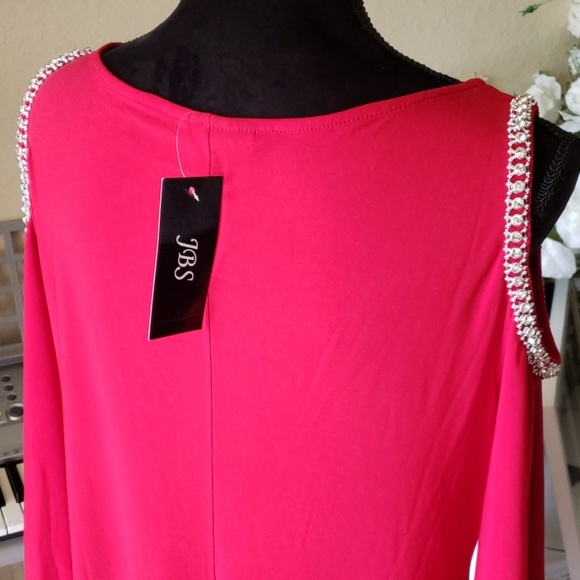 💥💖J.B.S georgeous red/rhinestones dress💐 - Picture 6 of 6